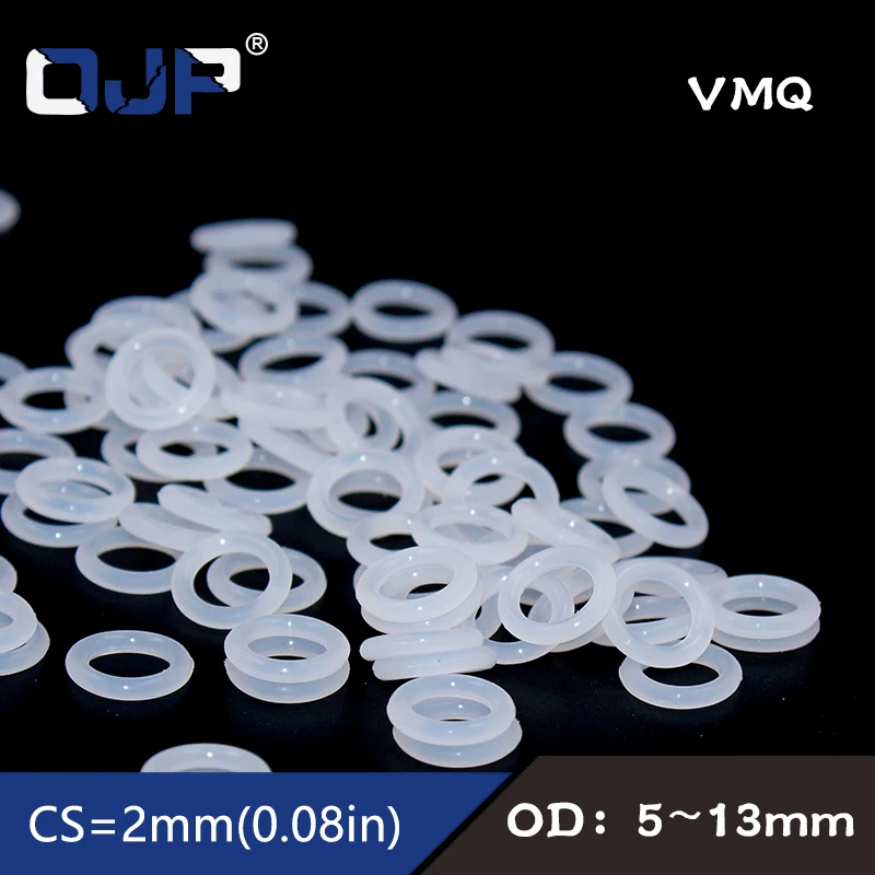 ORing Silicone OD5/5.5/6/6.5/7/7.5/8/8.5/9/9.5/10/10.5/11/11.5/12/12.5/13/14*2mm Thickness O-Ring Seal Rubber Gasket 10PCS/lot