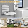 Folding Teak Shower Seat Wall Mounted,Fold Down Shower Seat,Foldable Shower Bench,Home Care Teak Shower Seat Bench for Inside 4