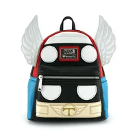 Marvel Thor Thor Model PU Leather Backpack Cosplay Womens Double Strap Shoulder Bag Purse Mini Backpacks Childrens' Schoolbags 1