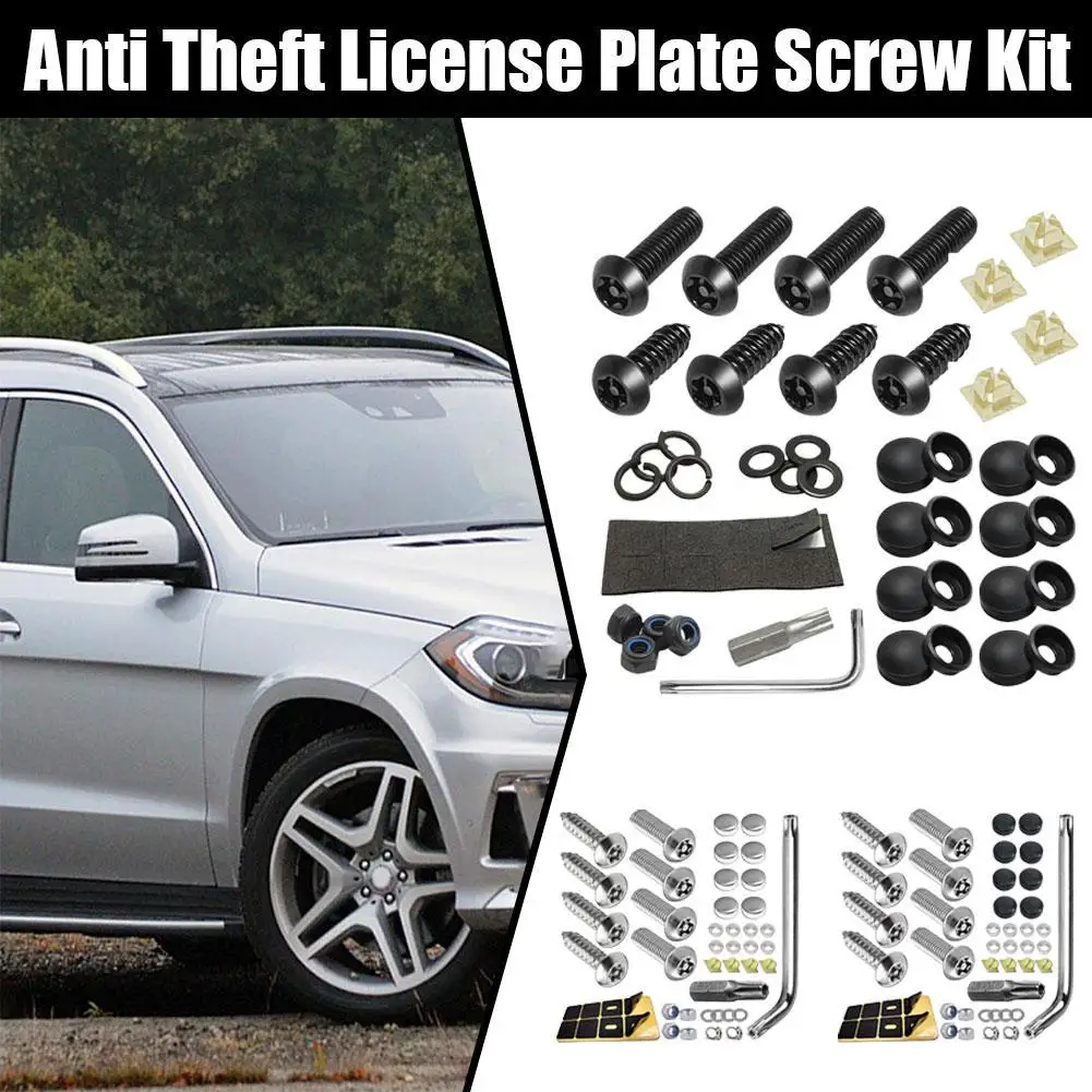 

Anti Theft License Plate Screws License Plate Security Screws Kit For Fastening Frame License Plate Cover Security Bolts J6K6