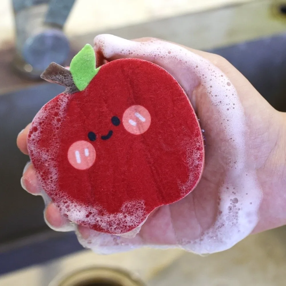 Soft Sponge Kitchen Cleaner Fruit Shaped Scrub
