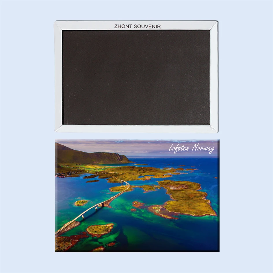Un Ponte Nelle Isole Lofoten Norvegia 22705, Souvenir Di Paesaggi Turistici Regali Per Amici Frigorifero Magnetico