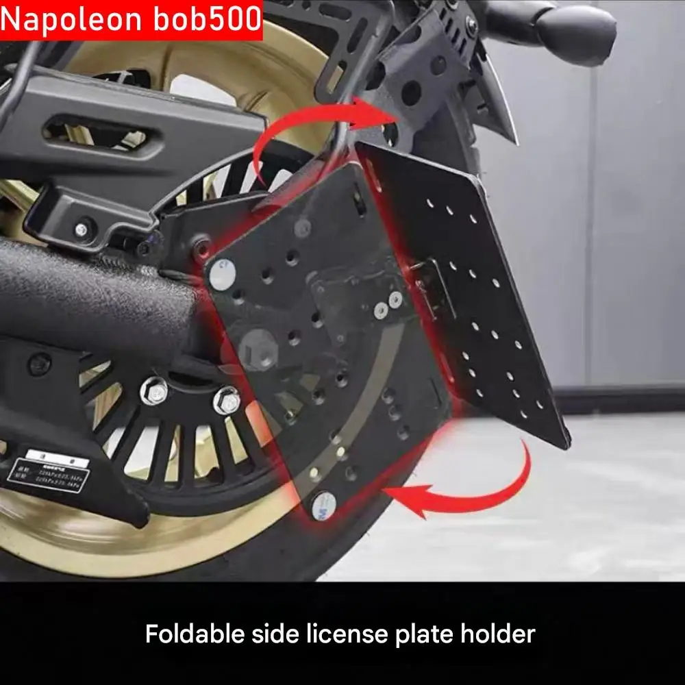 Benda Napoleon 450 500 오토바이 좌측 접이식 번호판 브래킷 Bobber Mod 부품