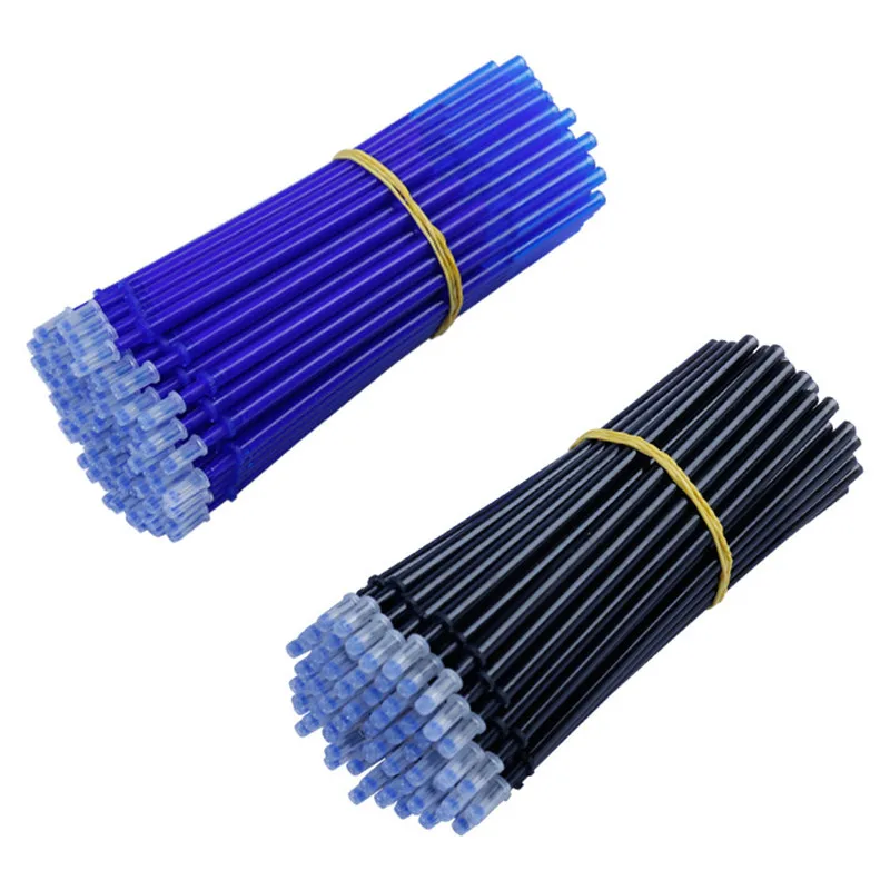 

20Pcs/Set Office Gel Pen Erasable Refill Rod Magic Erasable Pen Refill 0.5mm Blue Black Ink School Stationery Writing Tool Gift