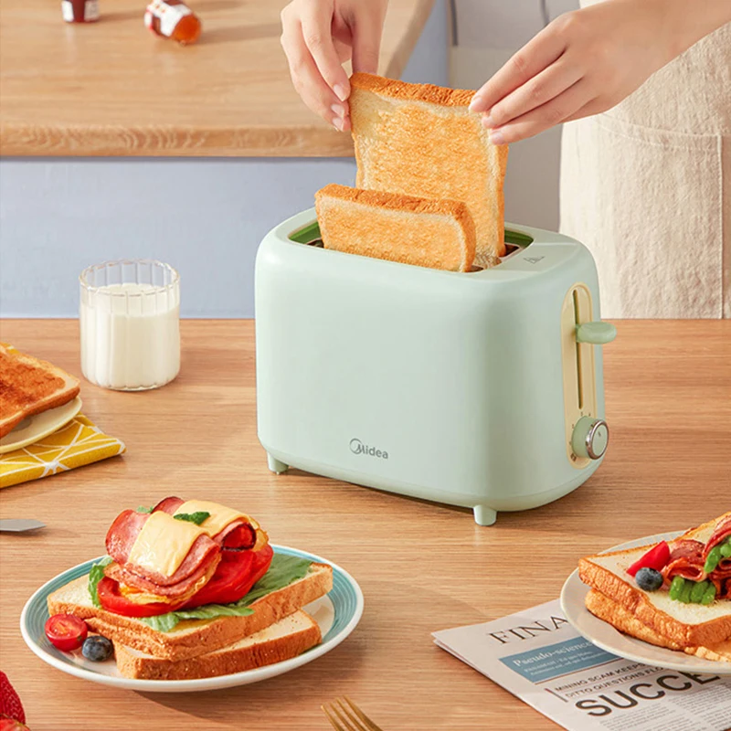 Midea Toast Machine Sandwich Bread Machine Automatic Home Stainless Steel  Toaster Smart Power-off 6-speed Breakfast Machine