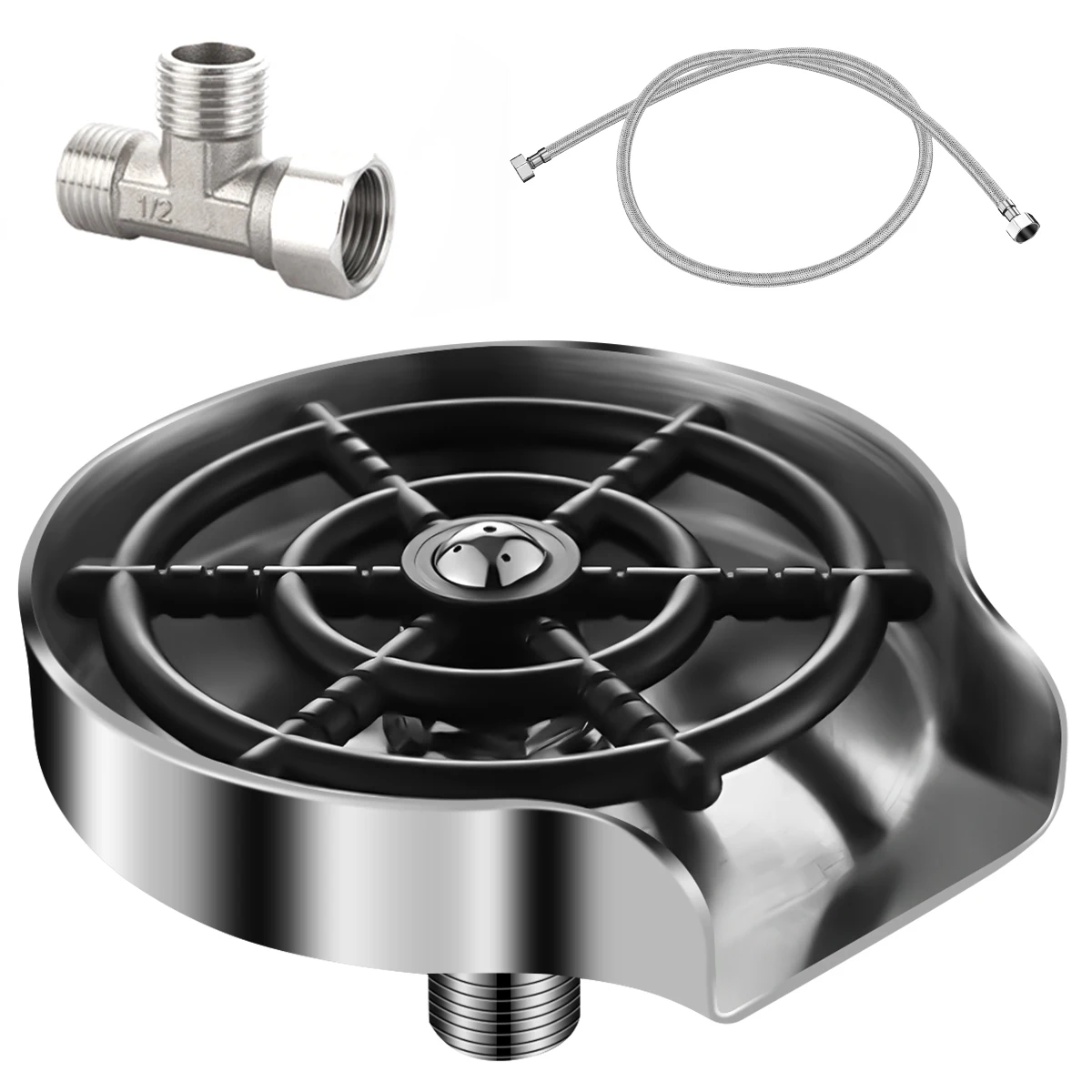 

Automatic Faucet Glass Rinser Glass Cup Washer High Pressure Bar Kitchen Beer Milk Tea Cup Cleaner Tool Kitchen Sink Accessories