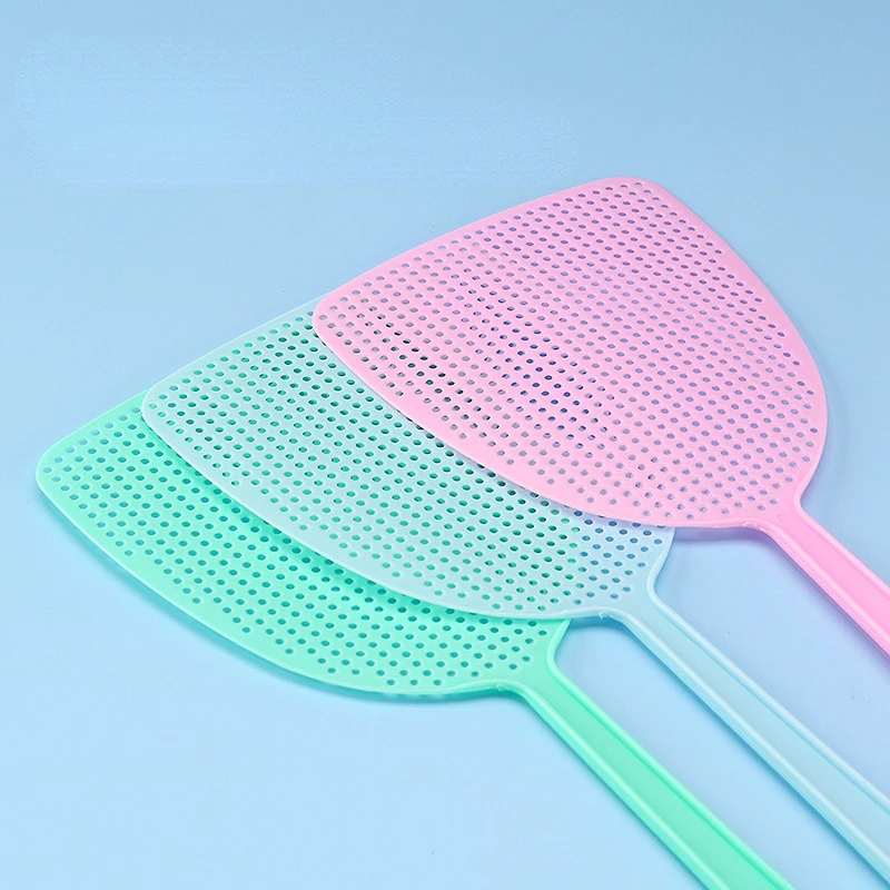 6 Pcs Fly Swatter Long Handle Thickened Plastic Indoor Home Racket Summer Manual Mosquito Killer