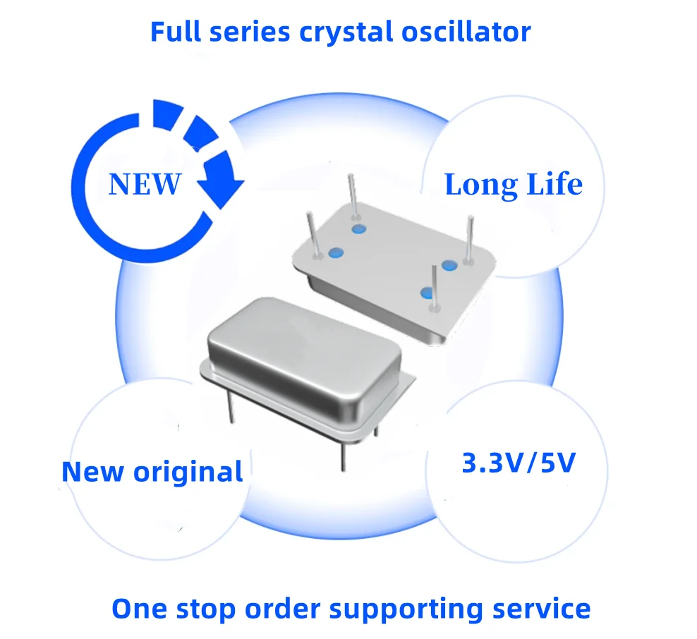 (2PCS) 500K 500.000K 500KHZ 활성 수정 발진기 OSC 인라인 DIP-4 직사각형 시계 진동 전체 크기 4Pin