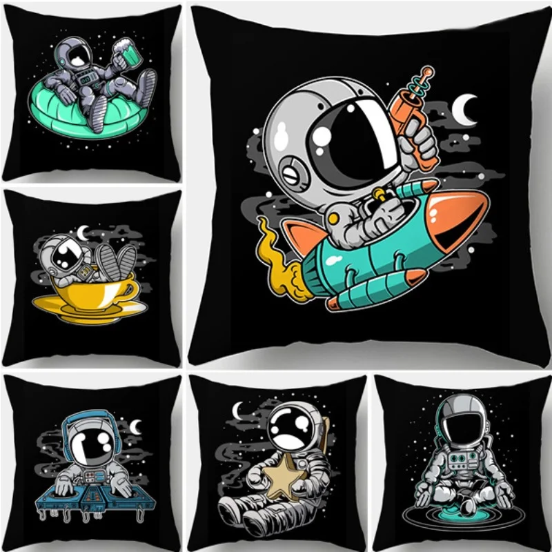 

Universe Astronaut Pillowcase Spacecraft Astronaut Pillow Cover Boy Girl Kid Gift Room Aesthetics Pillowcases for Pillows 45x45