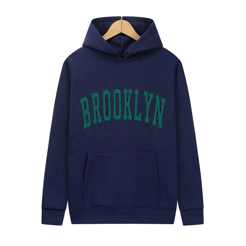 1898 Brooklyn New York Printed Mens Hoody Creativity Crewneck Clothing Fashion Oversize Sweatshirt Fashio Crewneck Hoodie Male