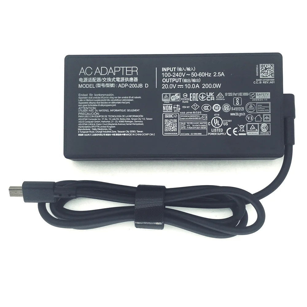 Asus ProArt P16 PX13 H7606 HN7306 Copilot+ PC 전원 공급 장치용 기존 200W 20V 10A 슬림 노트북 어댑터 충전기 ADP-200JB D