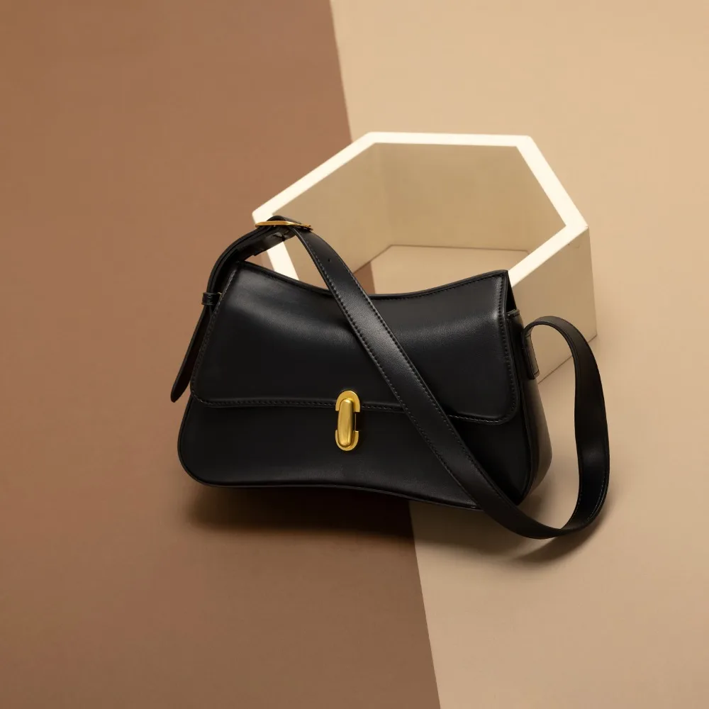 PU Leather Commuter Underarm Bag Solid All-match Luxury Handabg  for Elegant Women Solid Hight Quality Purse сумка женская