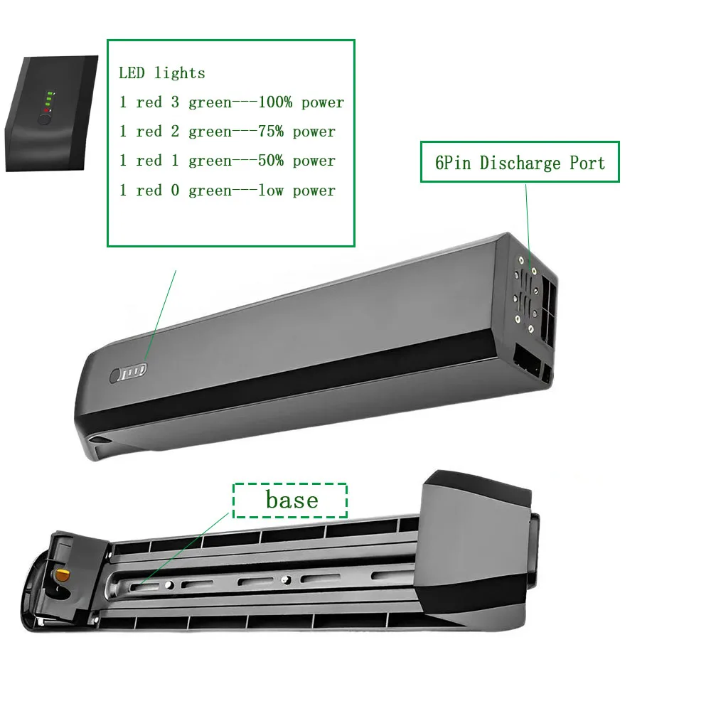 Reention Kirin eBike Battery 36V 20ah 48V 13Ah 15Ah 17.5Ah 24.5Ah Electric Bicycle Battery for Bafang 1000W 500W 350W Motor