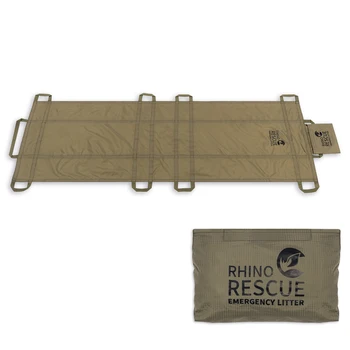 RHINO RESCUE Disposable Emergency Stretcher Portable Rescue Litter for Outdoor Camping First Aid Kit IFAK 1