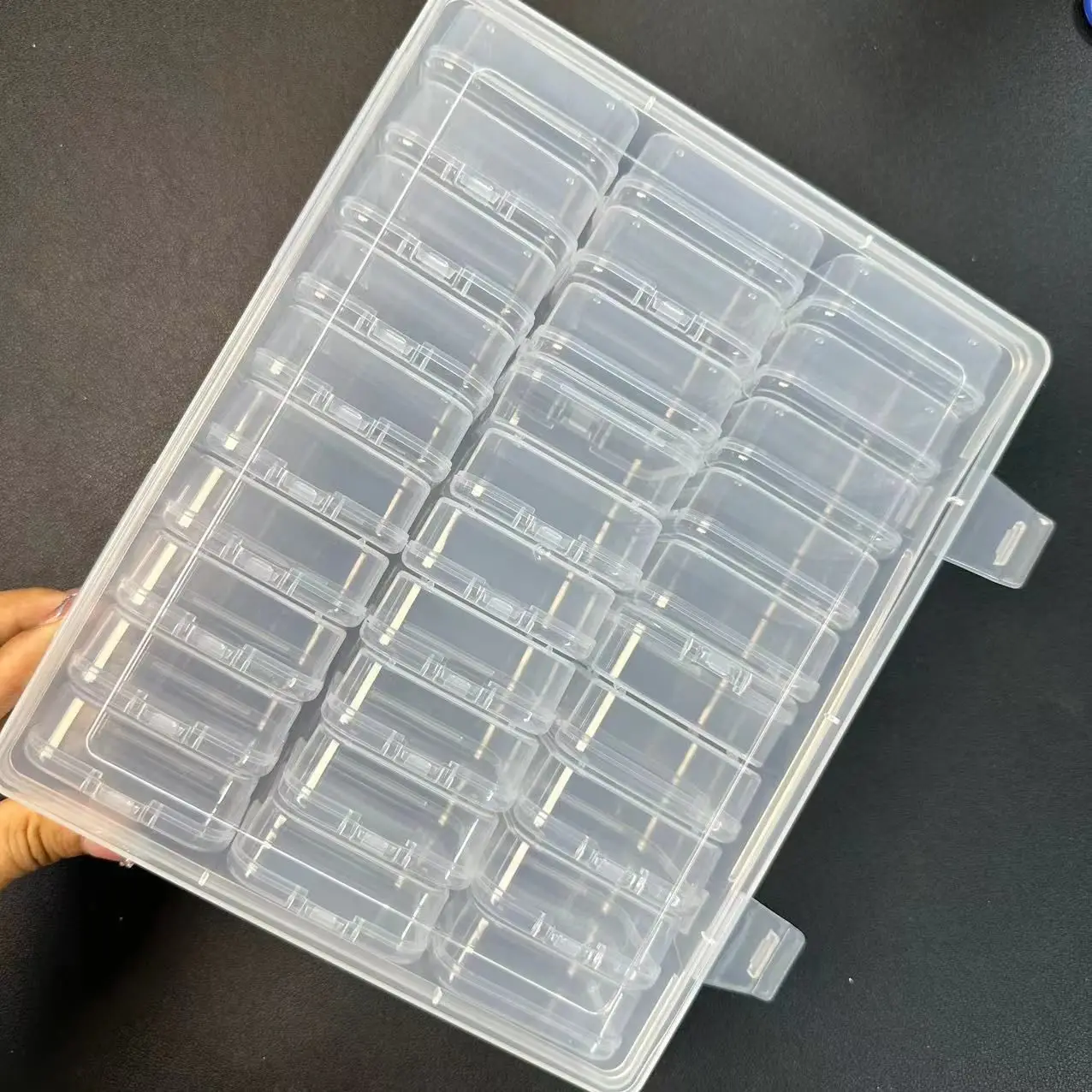 קופסת אחסון אביזרי חרוזים שק Transparant DIY סט של 30 מארגן שולחן בעל ערך אסתטי גבוה בסגנון מינימליסטי מודרני גדול...