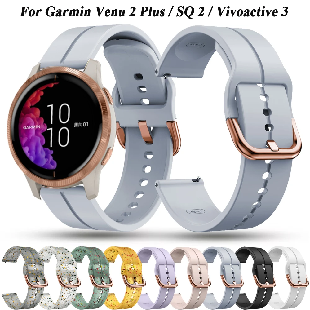 

Silicone 20mm Band For Garmin Forerunner 245 645 Music Smart Watch Wrist Strap Venu 2 Plus SQ vivoactive 3 3t Watchband Bracelet