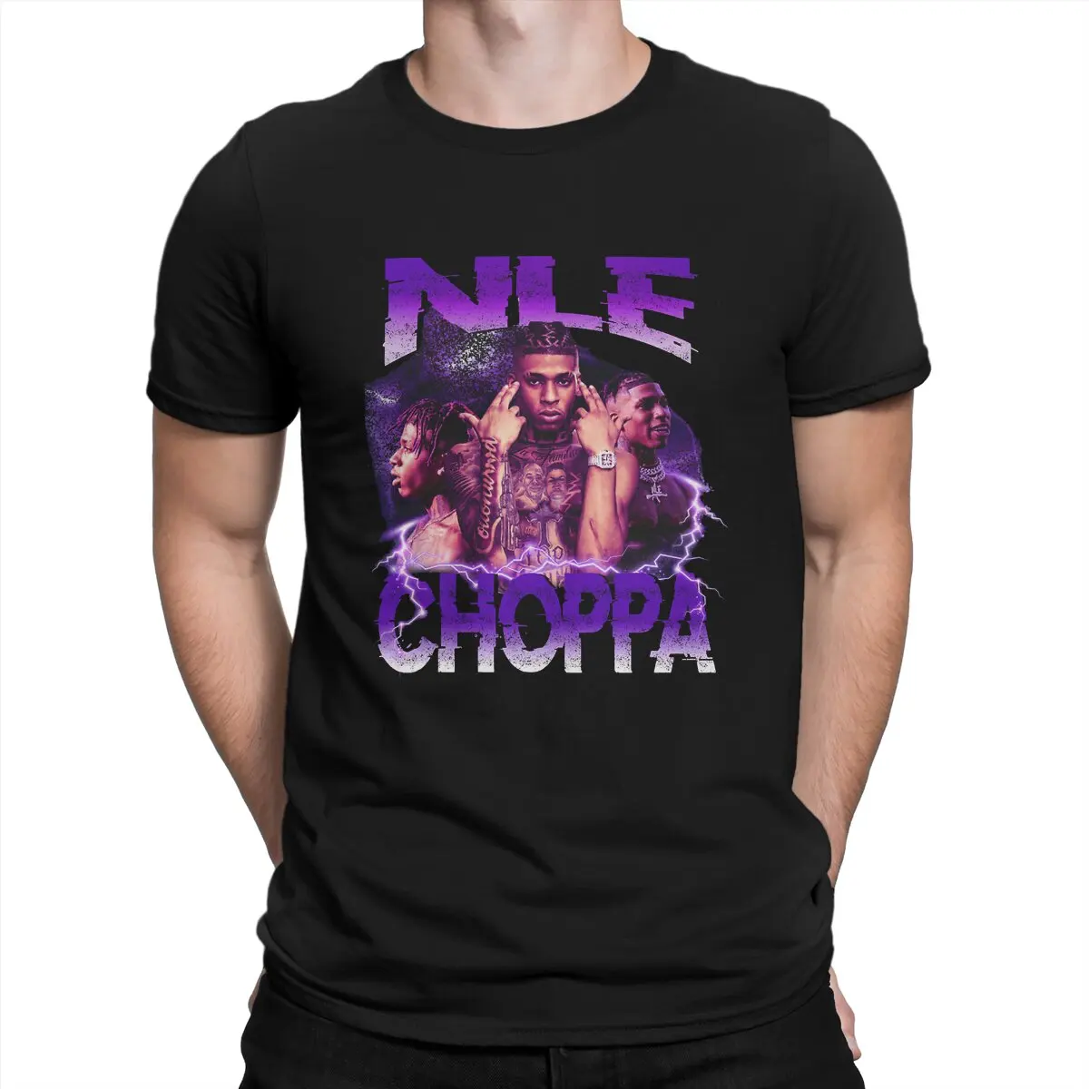 

NLE Choppa Man TShirt Rap Music Distinctive T Shirt Graphic Streetwear New Trend