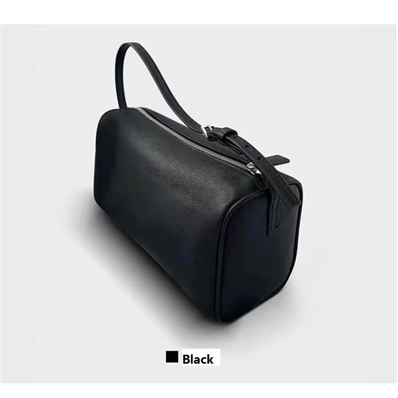 VIELINE Women's Pillow Bag Genuine Leather Underarm Hobo Bag Day Clutches Ladies Simple Design Mini Purse 4