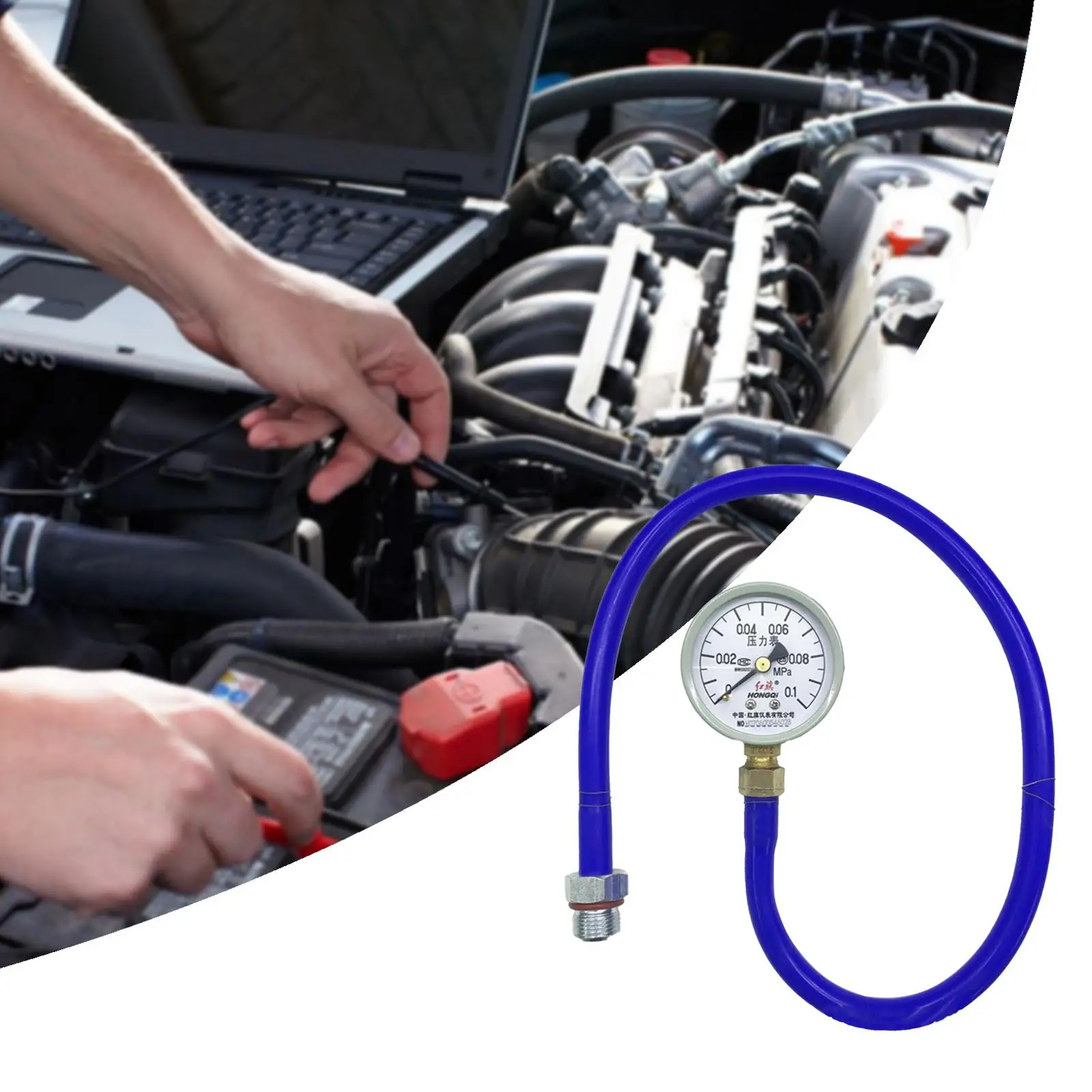 

Back Pressure Gauge Three-way Diagnostic Tool Exhaust Back Pressure Tester