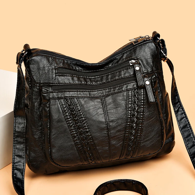 

Женские кожаные сумки на плечо, Повседневная сумка через плечо для женщин, Высококачественная сумка-тоут из искусственной кожи, роскошная дизайнерская вместительная сумка-мессенджер