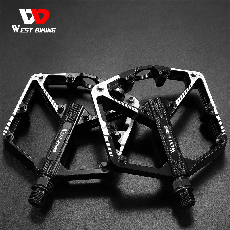 

WEST BIKING Ultralight Bicycle Pedals DU Sealed Bearing Cycling Pedal MTB Road Bike Non-slip Widen Flat Pedal Bike Accessories