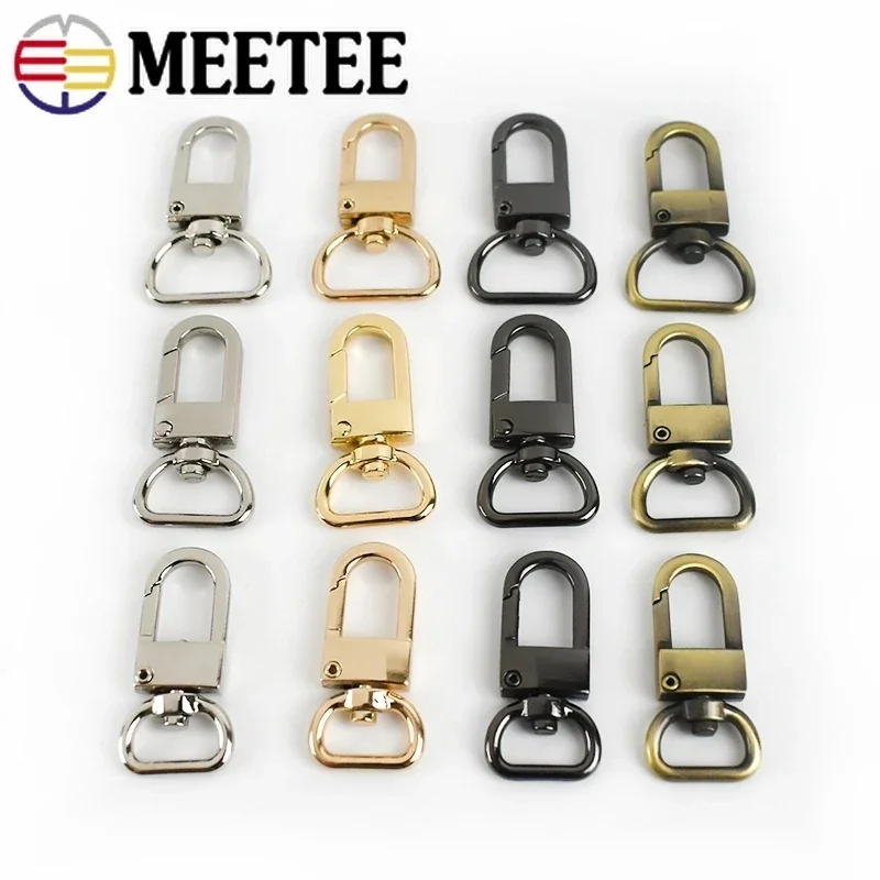 

5/10pcs 13/16/19mm Metal Buckles for Bag Strap Webbing Swivel Trigger Clasp Handbag Belt Snap Hook Hanger DIY Bags Accessories