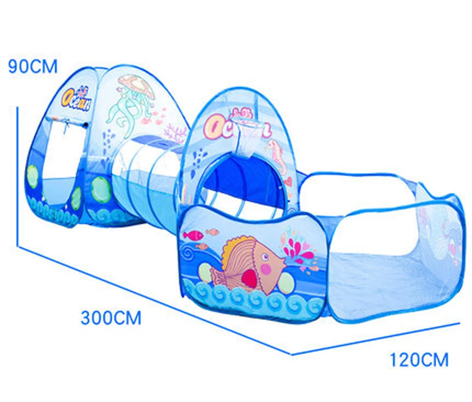 Portable Baby Playground Playpen Children Large Kids Tent Ball Pool Balls Pit with Tunnel Baby Park Camping Pool Room Decor Gift 6