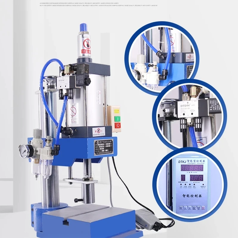 Pneumatic Punching Machine 500KG Column Manual Pneumatic Press Small Adjustable Force Punch 110V / 220V Type 100
