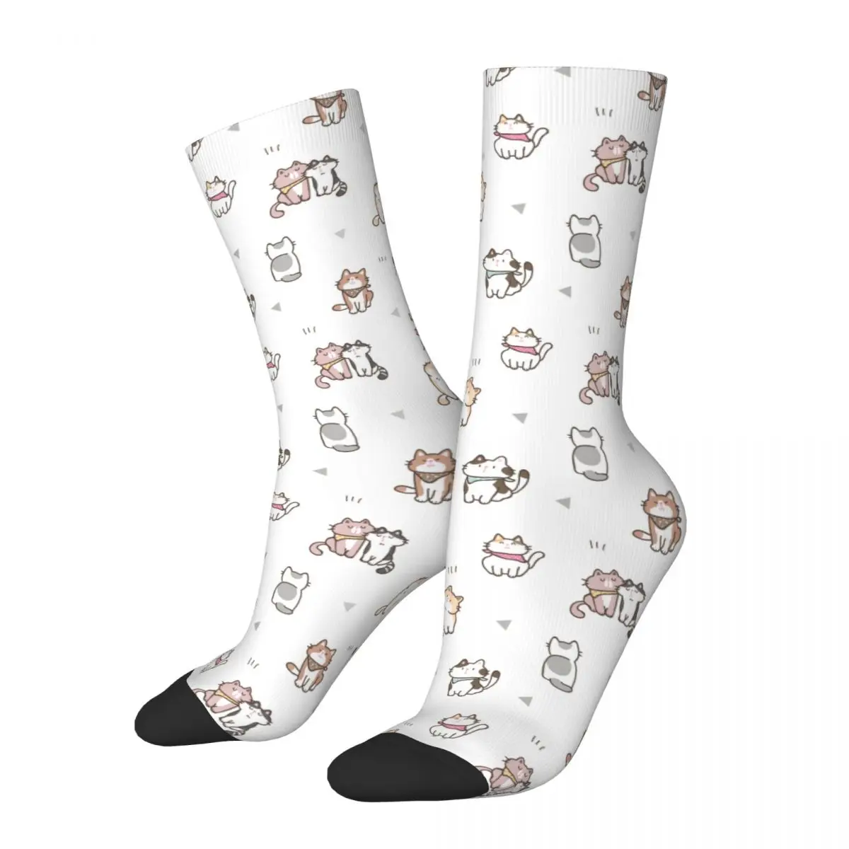 

Harajuku Cartoon Cute Cat Animal Basketball Socks Polyester Long Socks for Unisex Non-slip