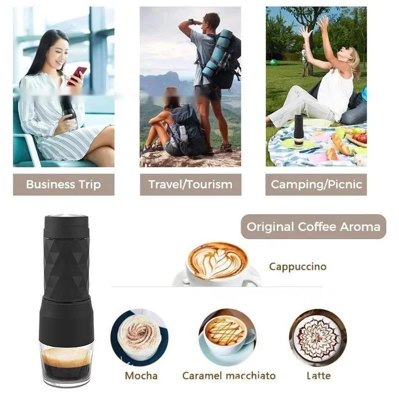 120ml 18Bar Portable Manual Coffee Machine 3 In 1 Italian Capsule Coffee Machine Outdoor Travel Hand Pressure Coffee Pot 4