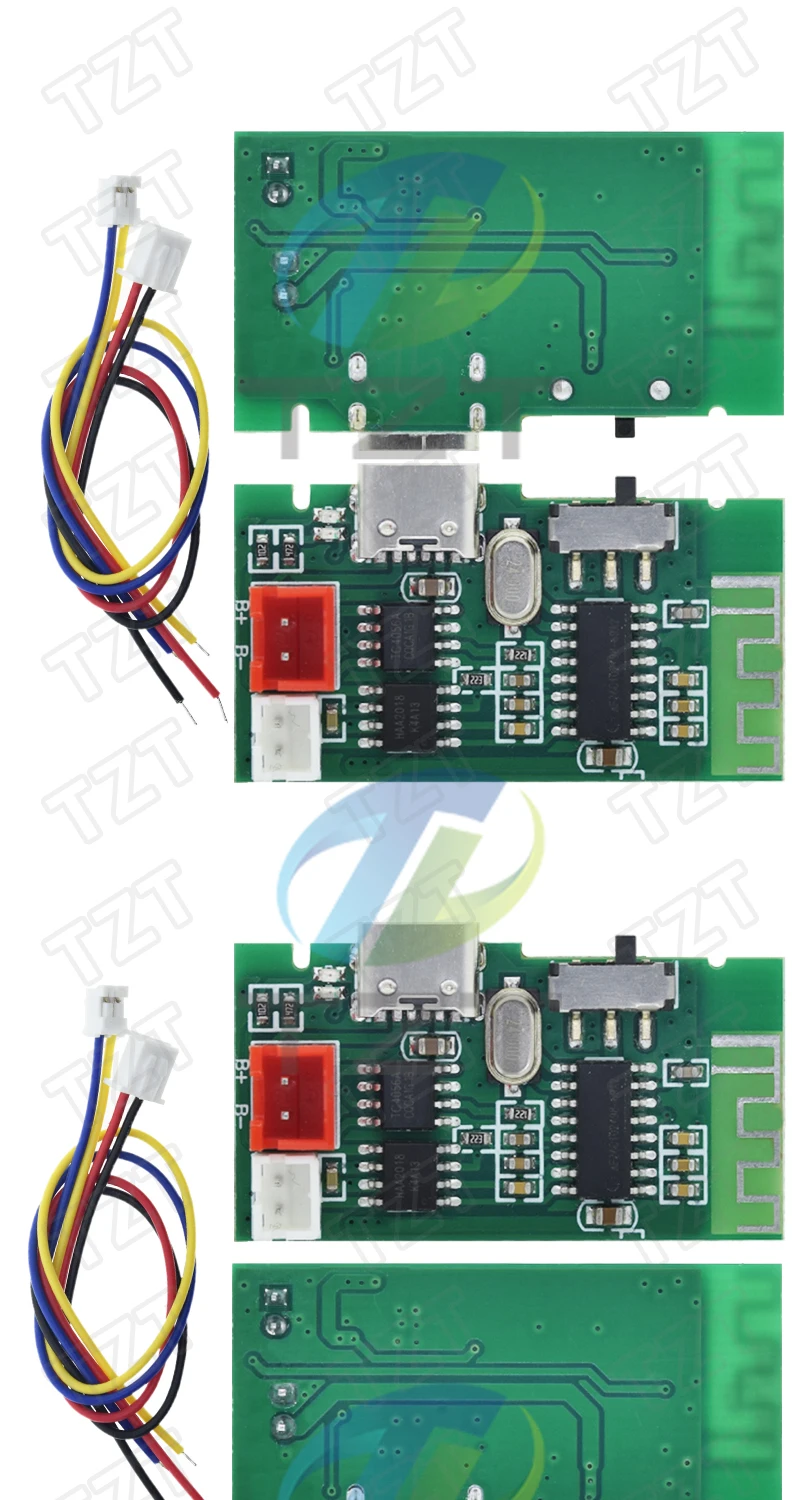TZT 1/2/5 Stück 4Ω 3W Leistungsverstärker-Platine mit Batterieladefunktion 3,7V Lithium-Batterie Bluetooth-5.0 Modul – Detail 2