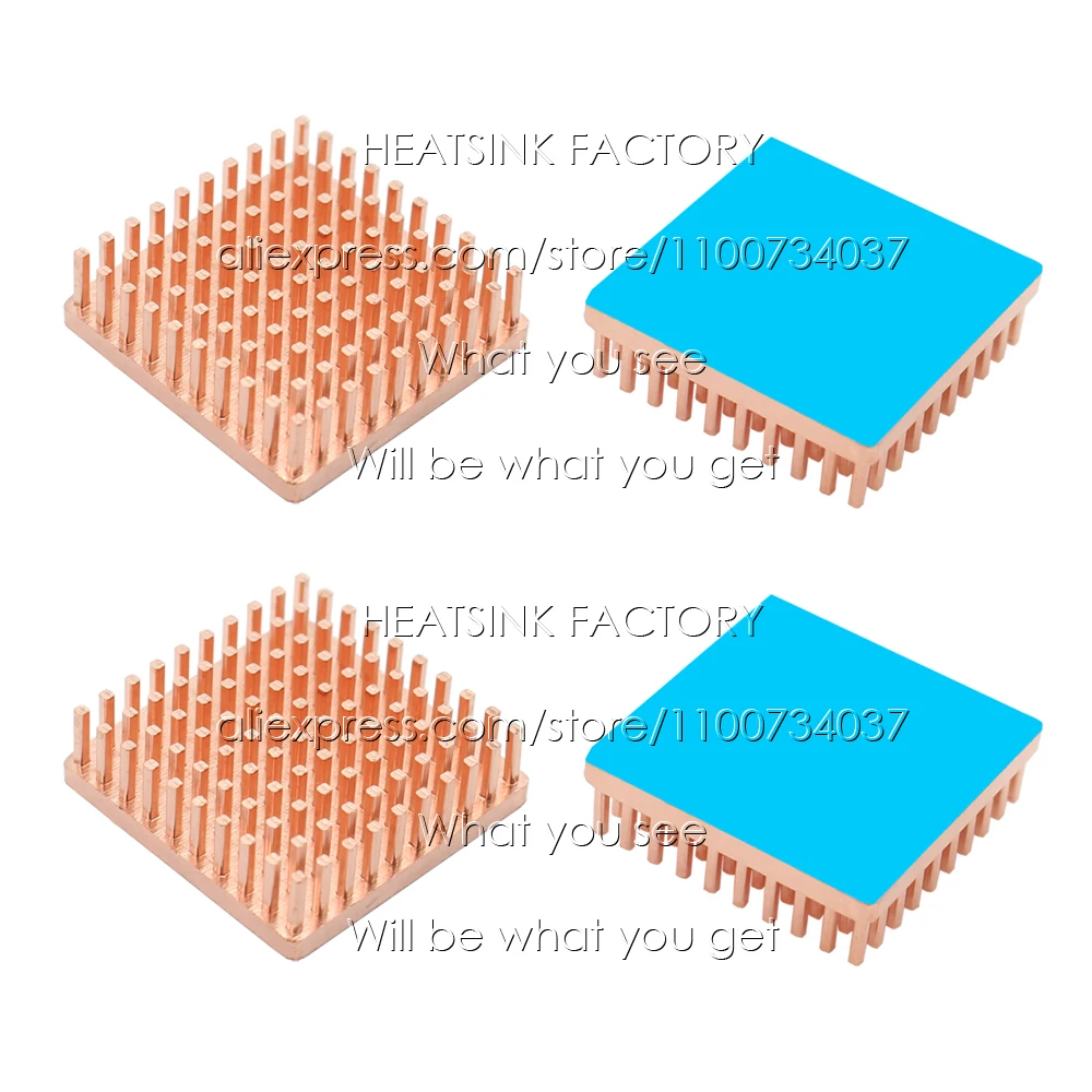 Puro Cobre Dissipador de Calor Radiador Refrigerador Raspberry Banana pi Impressora 3d Eletrônica Chip ic Mos com Almofada Térmica Dissipador de Calor Pcs - Imagem 2