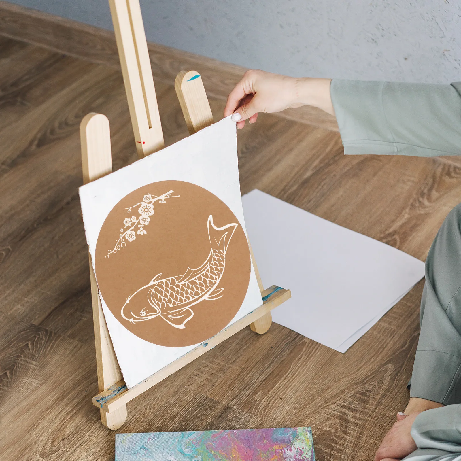 20Pcs 라운드 페인팅 골판지 두꺼운 프리미엄 종이 부드러운 표면 DIY 드로잉 서예 만다라 예술 공예품 장식