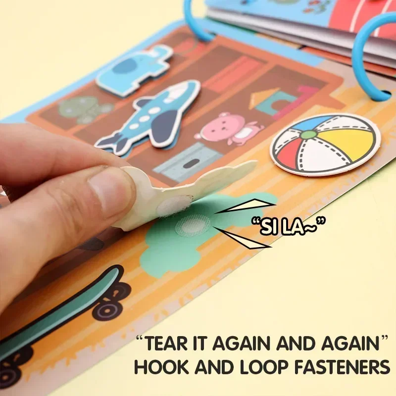Quiet Busy Book Baby Montessori Material Toys Sticker Busy Board Matching Games Early Educational Learning Toys For Toddler 4