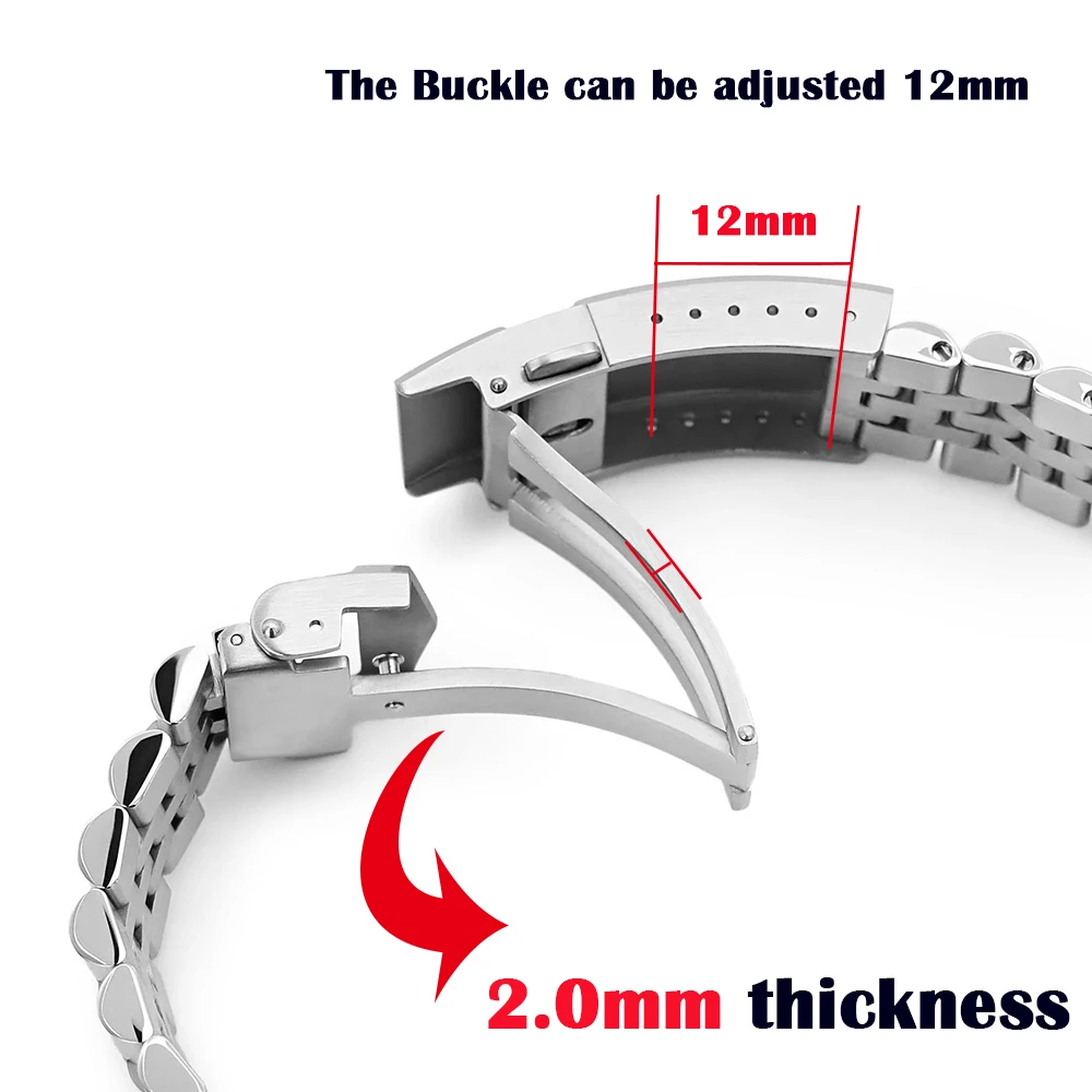 20 22 24mm Steel Bracelet For Seiko Water Ghost Oyster Diving Watch Band  Screw Remove Link Five Bead Strap Lengthen Solid Buckle - Watchbands -  AliExpress