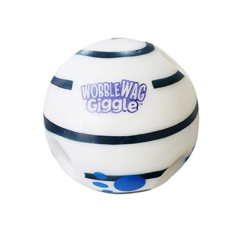 Wobble - Pelota de juguete interactiva para perros, pelota de juguetes  chirriantes para perros, bola de risita que brilla en la oscuridad para