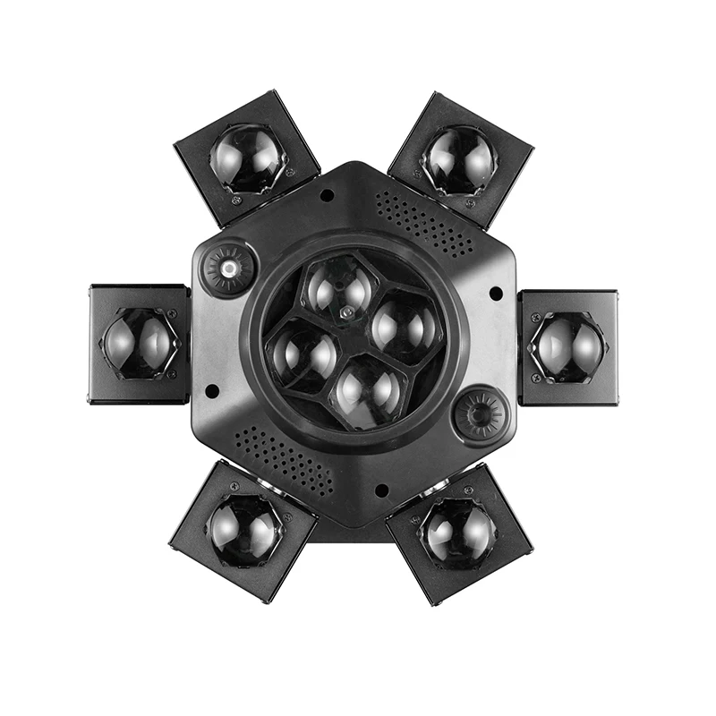 Disco Light Led Stage Light Mini Led Stage Light Moving Beam Light LED 10X10W 6 Head Moving Head Beam Light RG Laser Strobe Light DMX Stage Full Color Beam Rotating Disco Party Bar