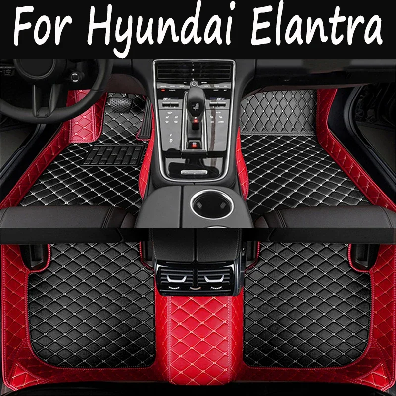 

Автомобильные коврики для Hyundai Elantra 2017 2016 2015 2014 2013 2012, аксессуары для интерьера автомобиля, кожаные коврики, водонепроницаемые