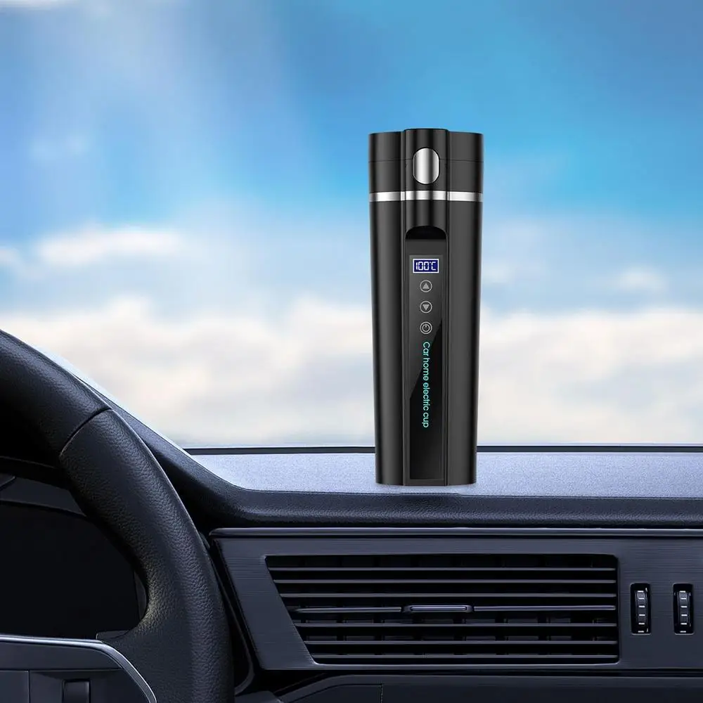 Smart Car Mug Car Heating Thermos Cup 450ML Smart Mug With Temperature Control One-Piece Cup Body Design 12V-24V