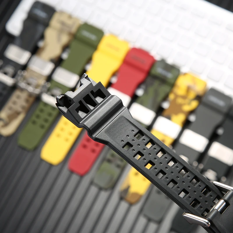 TPU strap for Casio GWG-1000 Mudmaster men's watch strap Outdoor sports waterproof resin wrist strap Watch accessories