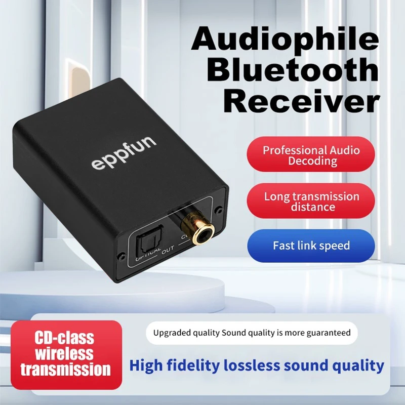 Le Audio Bluetooth 5.4 Receiver with Aptx Lossless/LDAC/LHDC 192K/24bit Wireless Adapter with Optical/Coaxial eppfun