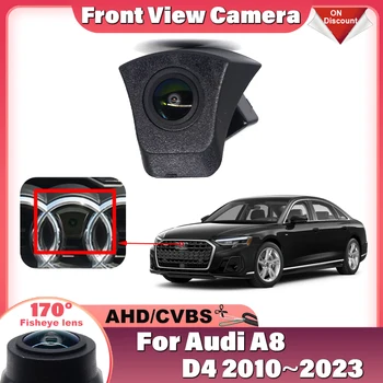 Auto Macchina Fotografica di Vista Frontale Per Audi A8 D4 2010 2011 2012 2013 2014 2015 2016 2017 2018 2019 2020 2021 2022 2023 RCA NTSC HD CCD CAM