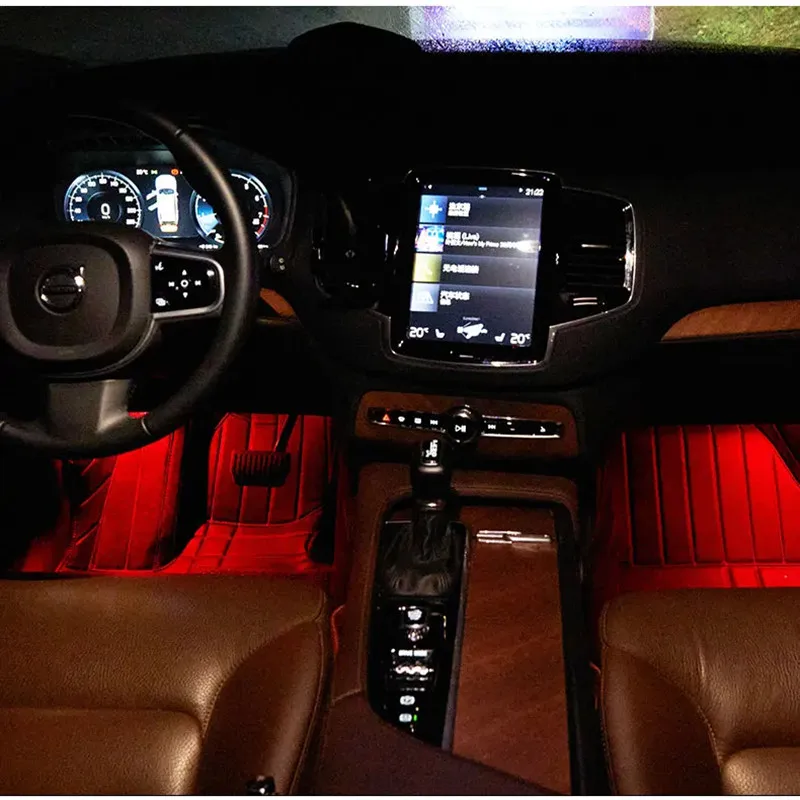 NSLUMO Kit Luci LED Interne Per Volvo XC60 XC90 V40 V60 S60 S80 XC70 - Luce Bagagliaio, Vano Piedi E Portiera, Bianco 6500K