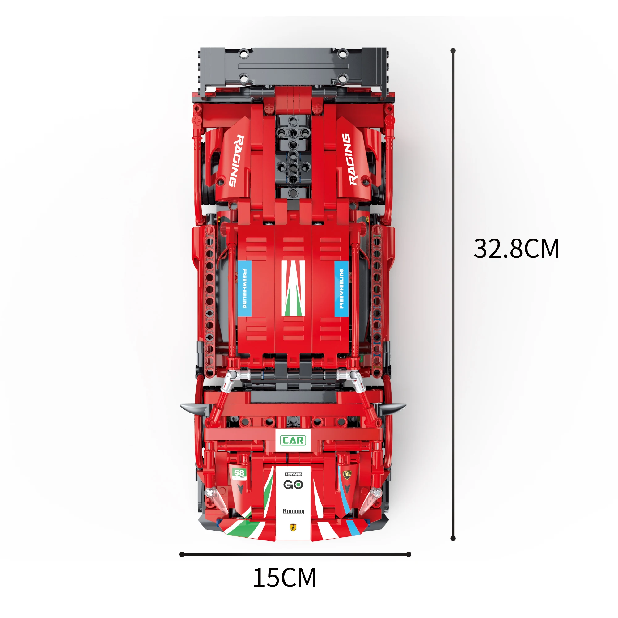 Red Racing Car Building Set - 642-Piece Collectible Sports Car Construction Kit - Perfect Back To School Toy For Boys