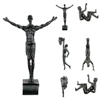 Climbing Athlete Man Art Sports Wall Hanging Ornaments Home Figures Miniatures Rock Climbing Man Resin Sculptures Statue 2