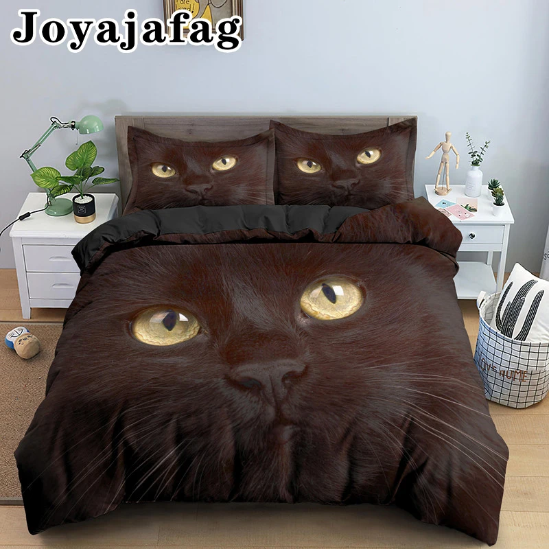 

Psychedelic Cat Head Bedding Set Euro Sizes Duvet Cover Party Festivel Decor Child Adult Bed Sets 2/3pcs