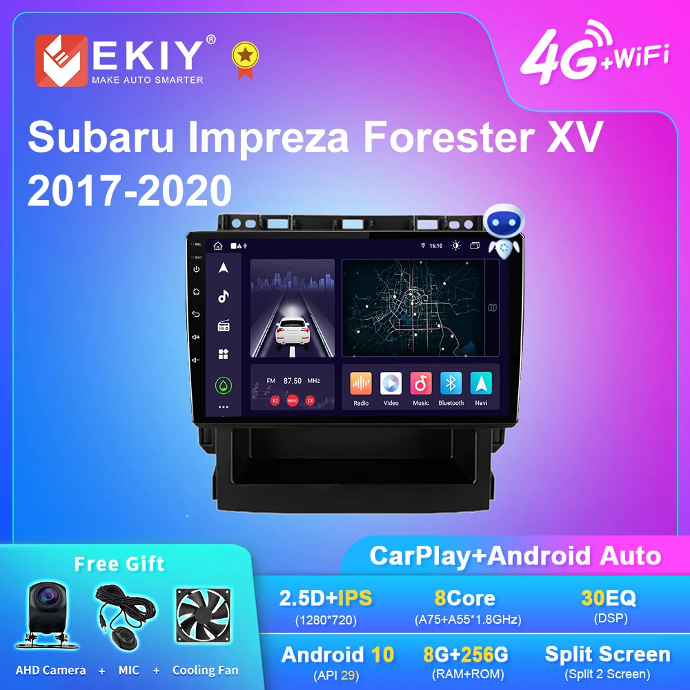 

EKIY X7 For Subaru Impreza Forester XV 2017-2020 Android 10 Car Radio Multimedia Video Player Navigation GPS No 2Din Carplay HU