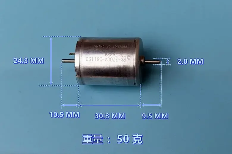 새로운 RK370- 081150   탄소 정밀, 마이크로 모터 DC24V 3450rpm, 저속 및 긴 수명 10개
