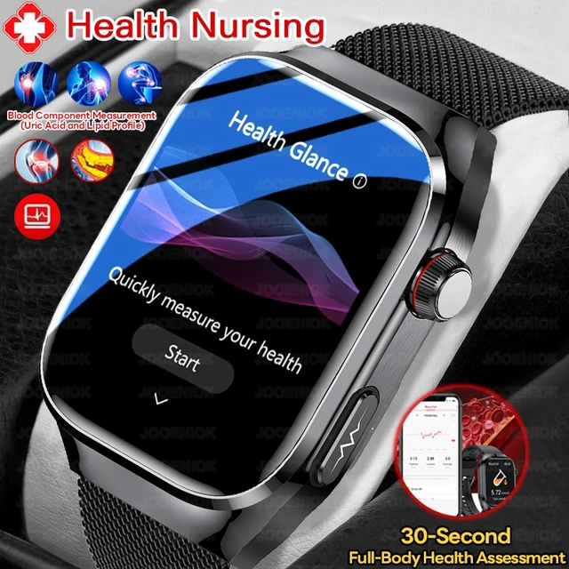 2026 New Professional-Grade Smart Watch Men ECG+PPG Uric Acid Body Fat Health Analysis IP68 Waterproof AMOLED Smartwatch Women 1