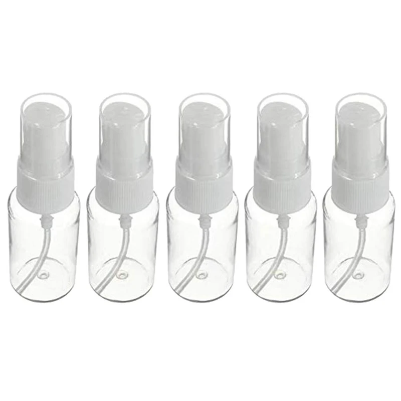 뷰티 투명 플라스틱 향수 빈 스프레이 병, 미세 스프레이 병, 작은 여행 병, 20ml, 5 개